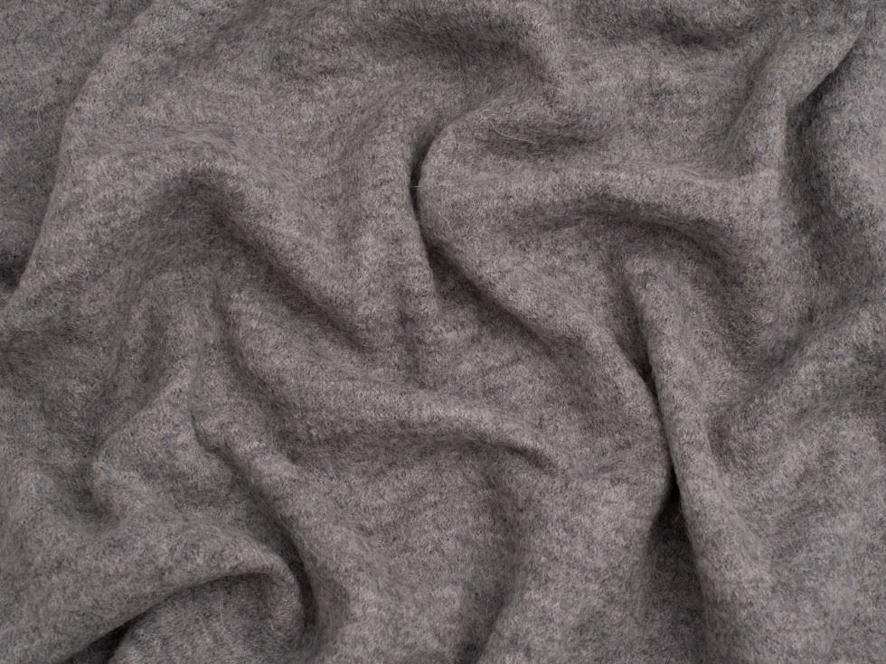 Minerva Core Range Silver 100% Pure Boiled Wool Coating Fabric for Dressmaking, 140cm / 55" Wide - per metre