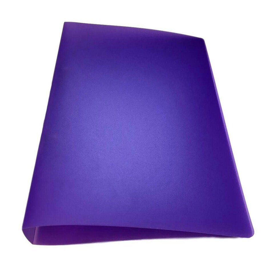 image 1 of Pack of 10 A5 Slim Purple Translucent Ringbinders by Janrax
