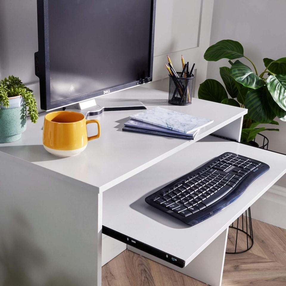 image 1 of Computer Desk PC Laptop Table Home Office Study Workstation | Grey