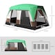 image 5 of Outsunny Camping Tent with 3000mm Waterproof Rainfly & Screen Panels, Green