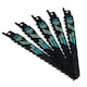 image 3 of 150mm Reciprocating Saw Blade 5 TPI Cutting Wood Plastic Sharp Fast Cut 5pk
