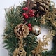 image 3 of 40cm Gold Dressed Christmas Wreath, Baubles, Pinecones and Berries