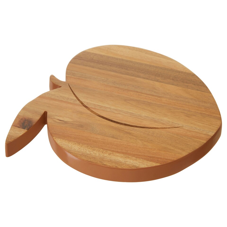 image 1 of Interiors by Premier Peach Design Chopping Board, Natural Wood Chopping Board For Kitchen Counter Top, Wood Chopping Board