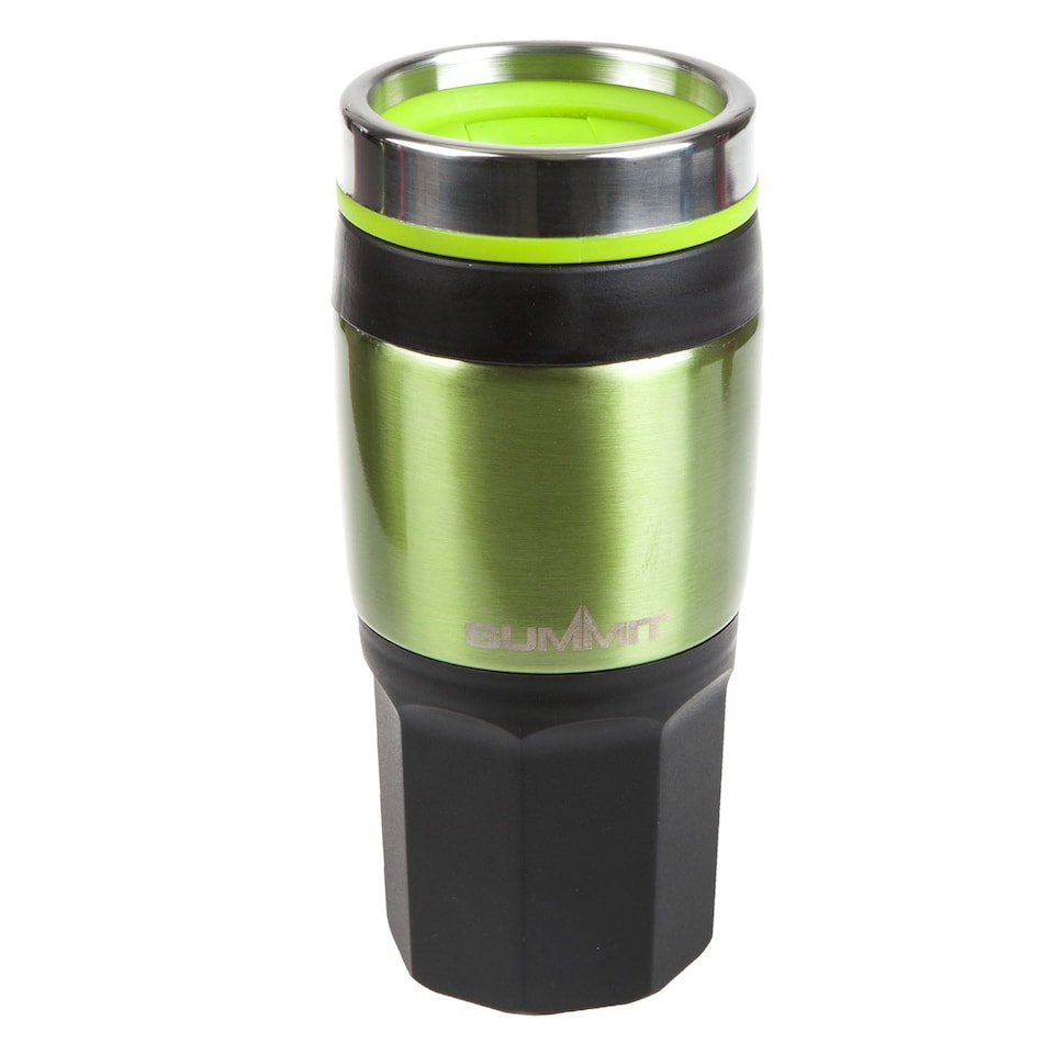 image 1 of VFM e-Store Green 400ml Insulated Travel Mug - Metallic, Leakproof