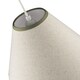 image 3 of Scallop Edge Natural Textured Linen Coolie Lamp Shade with Olive Trims | Green | Olive Green | 1