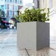 image 2 of Primrose Grey Cube Handmade Fiberstone Indoor Outdoor Planter 40cm
