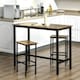 image 2 of HOMCOM 3-Piece Industrial Bar Table Set, Table and 2 Chairs Rustic Brown