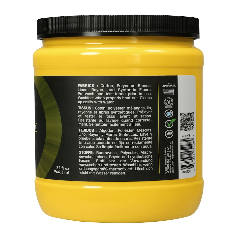 image 1 of Speedball Flex Screen Printing Fabric Ink, Canary, 32oz