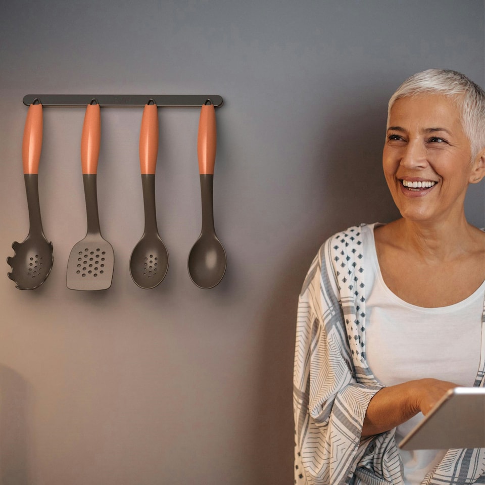 image 1 of Eyra Design All Hands Kitchen Utensils Orange
