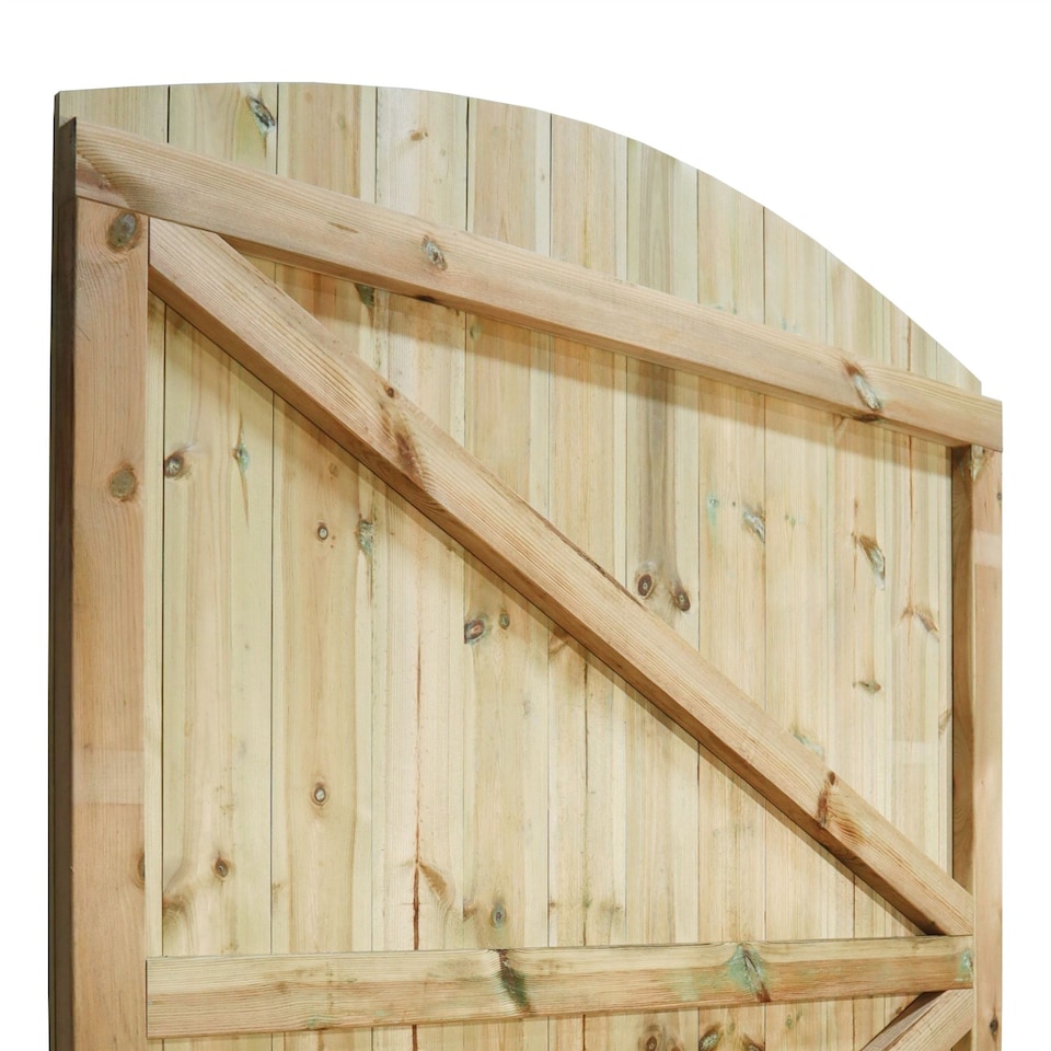 image 1 of Arch Top Wooden Garden Gate 6ft x 4.5ft Tongue & Groove Fully Framed Treated Door