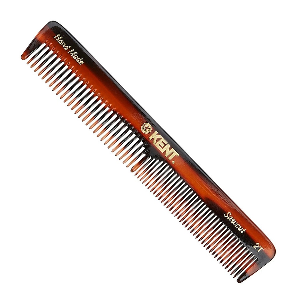 image 1 of Kent Brushes Handmade 154mm Pocket Comb Thick/Fine Hair