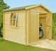 image 1 of Bradley Log Cabin Home Office Garden Room Approx 9 x 9 Feet | Brown