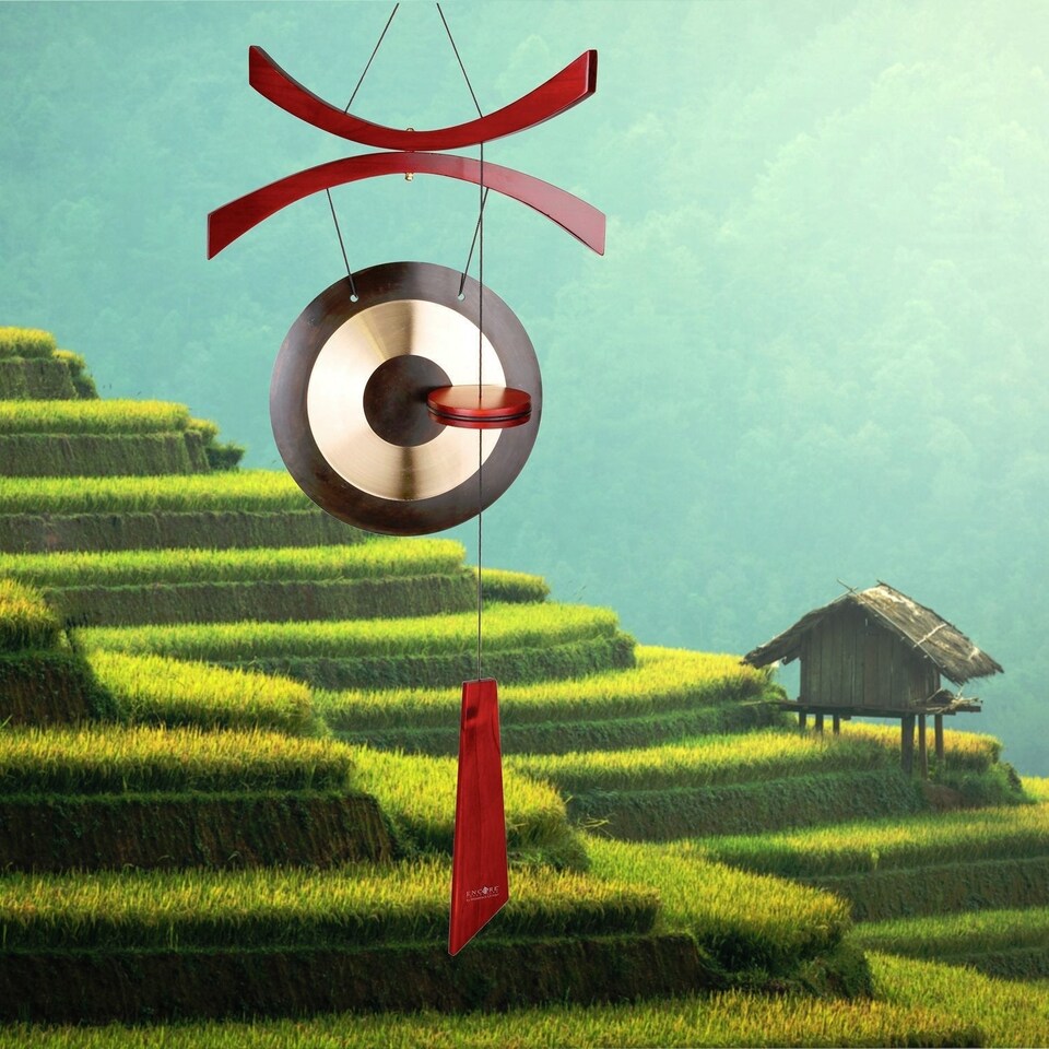image 1 of Woodstock Outdoor Brass Wind Gong
