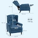image 7 of HOMCOM Manual Reclining Armchair Recliner with Footrest Royal Blue Blue