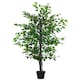 image 1 of Outsunny 145cm Artificial Banyan Plant Faux Decor Tree w/ Pot Indoor