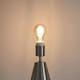image 1 of ValueLights Jax Silver Metal Touch Dimmer Table Lamp with Cream Boucle Shade