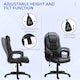 image 4 of HOMCOM Executive Office Chair, PU Leather High Back Desk Chair, Swivel Computer Chair with Adjustable Height and Tilt Function, Black