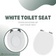 image 4 of Marco Paul 18" Wooden White Toilet Seat Soft Close White