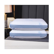 Ezysleep Medium Support Air Flow Memory Foam Pillow Premium Supersoft and Thick | White