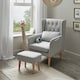 image 4 of Babymore Lux Nursing Chair with Stool - Grey Grey