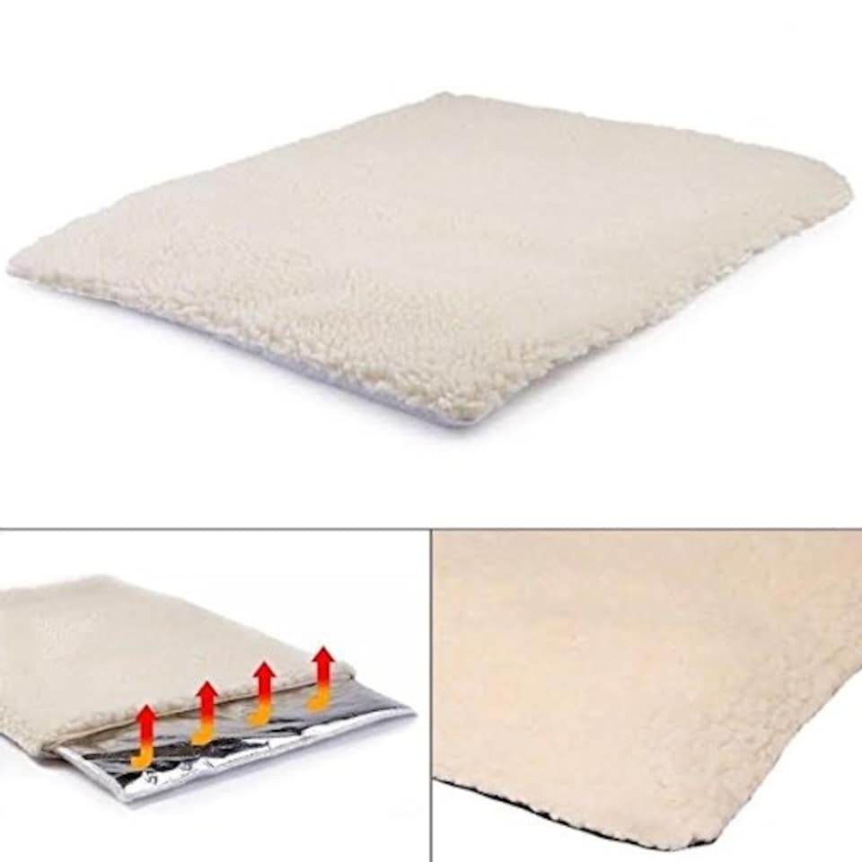 image 1 of Self Heating Dog Cat Pet Bed Thermal Washable No Electric Blanket Required N/A | One Size