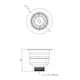 image 2 of Balterley Round Kitchen Sink Strainer Waste without Overflow, Top Fix Installation | Black | Matt Black
