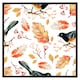 image 2 of Birds & leaves in autumn (Picutre Frame) Brown | Oak | M