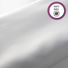 EuroShowers Anti Bacterial White Shower Curtains with Weighted Hem - 213x213cm
