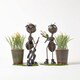 image 7 of Homescapes Metal Ant with Bouquet and Flower Pot - 32 cm Tall