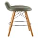 image 3 of Interiors by Premier Grey Leather Effect Bar Stool, Comfortable Seating Faux Leather Bar Stool, Space-Saver Leather Kitchen Stool