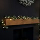 image 1 of 1.8m LED Artificial Eucalyptus Garland with Warm White Lights - Battery Operated Green Leaf Foliage for Indoor Christmas Decor