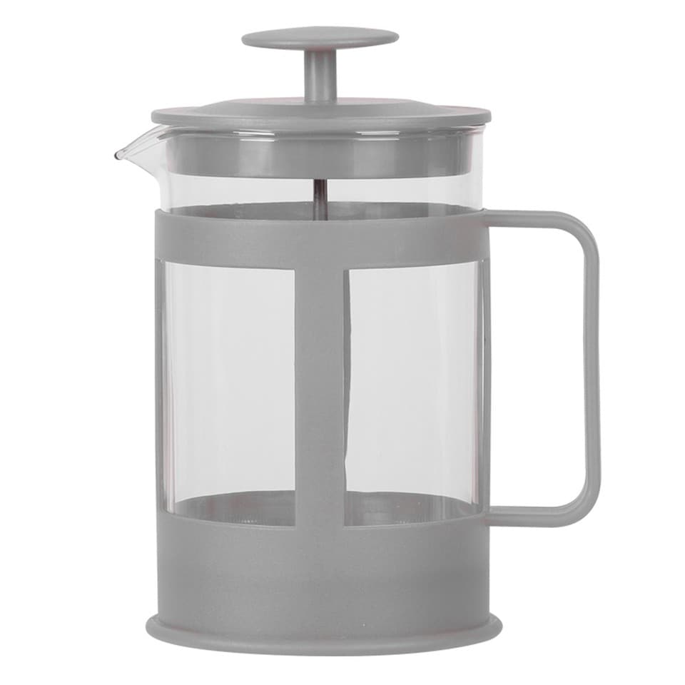 image 1 of Cafetiere Filter Coffee Tea Pot Press Brewer Maker Glass Plunger Home Kit 800ml | Multi | Grey