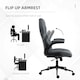 image 4 of Vinsetto High-Back Home Office Chair w/ Flip Up Armrests Swivel Seat Dark Grey