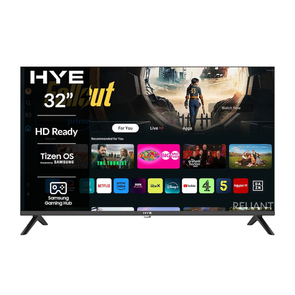 image 1 of HYE 32" Inch Smart TV HD Ready 720p HDR Frameless Tizen OS 3 x HDMI - 32HDS1008
