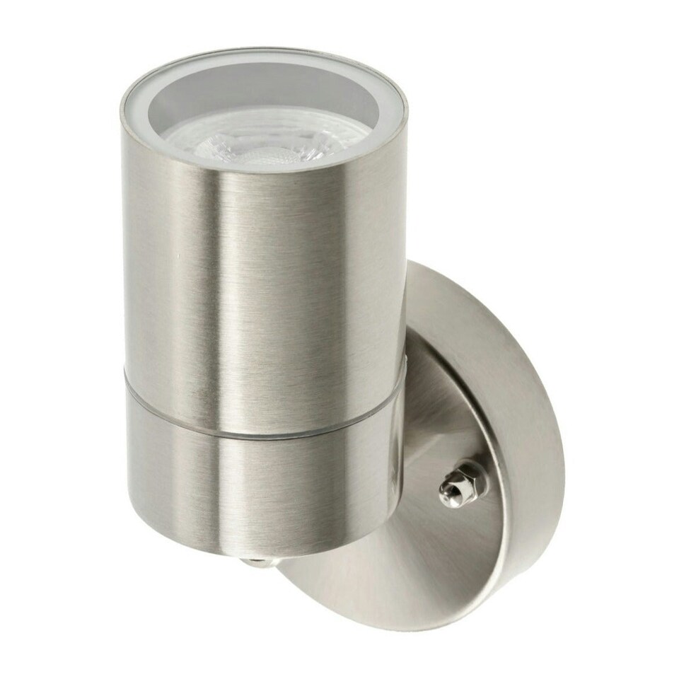 image 1 of CGC ALESHA Stainless Steel Adjustable Outdoor Wall Spotlight Silver