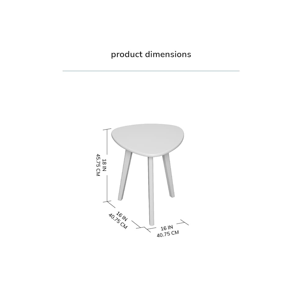 image 1 of MH London Armstrong Triangle Side Table Solid Mango Wood End Table