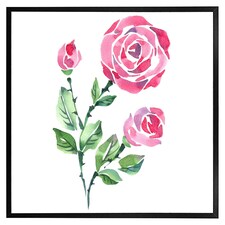 Rose print (Picutre Frame) Black | XS
