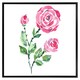 image 1 of Rose print (Picutre Frame) Black | XS