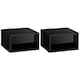 image 6 of HOMCOM Floating Bedside Table Set of 2 Wall Mounted Nightstand W/ Drawer Black