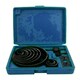image 3 of 16pc Circle Hole Saw Round Cutter Drill Kit with Arbor and Storage Case TE110