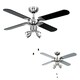 image 1 of ValueLights Scimitar 42 Inch Ceiling Fan with Spotlights