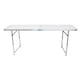 image 2 of 6ft Folding Outdoor Camping Kitchen Work Top Table | White
