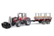 image 4 of Bruder Massey Ferguson 7480 with frontloader and timber trailer Construction Loader Model