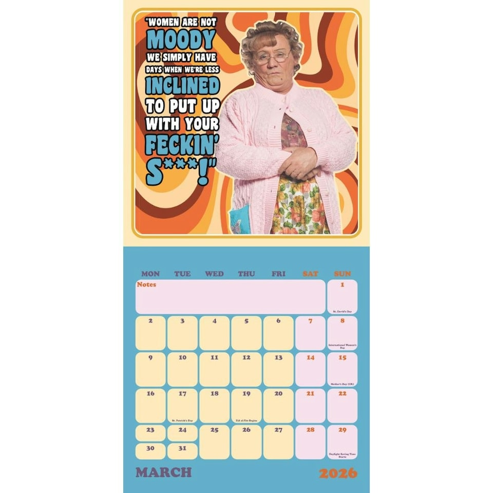 image 1 of MRS BROWN'S BOYS 2026 SQUARE CALENDAR