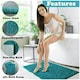 image 3 of VELVETIO Bath Mats & Pedestal Mat Set Anti Slip Super Soft Water Absorbent Blue | Turquoise