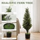 image 3 of HOMCOM Set of 2 Decorative Artificial Plants Cypress in Weighted Pot, 90cm