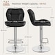 image 3 of Yaheetech Adjustable Faux Leather Bar Stool with Backrest | Black | One Size