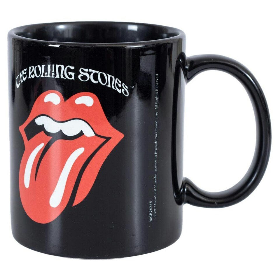 image 1 of The Rolling Stones Logo Mug - Black/Red/White - One Size