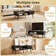 image 2 of COSTWAY 109 CM Coffee Table with Drawer and Storage Shelf Black Black