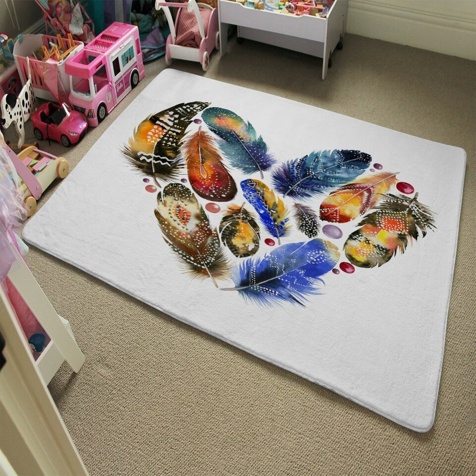 image 1 of Boho tribal heart (Rug) Multi | Large: 140x200cm